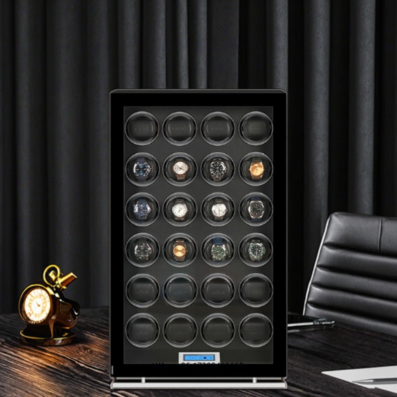 Luxury Watch Winder Box - Caja Giratoria para Relojes Automática, Silenciosa,