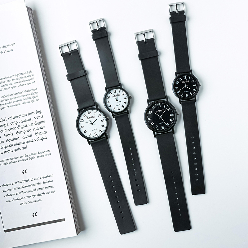 Lux Watch - Reloj negro Simple, relojes de cuarzo