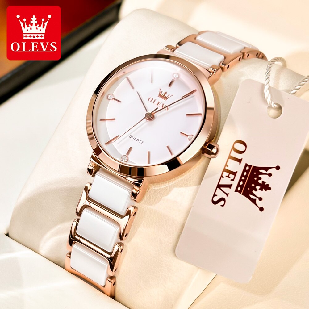 Lux Watch - OLEVS-Reloj de cuarzo con correa de