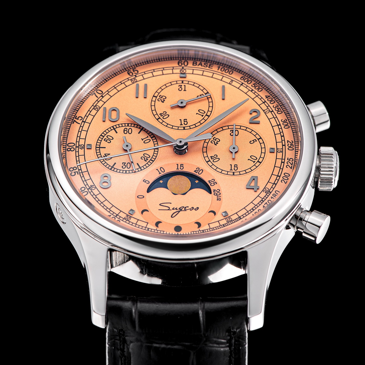 Reloj Sugess para hombre, cron - Moonphase Complication Watch reseña y precio