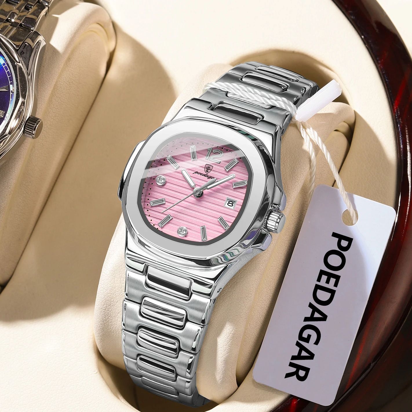Reloj de pulsera POEDAGAR cuad - Lux Watch reseña y precio