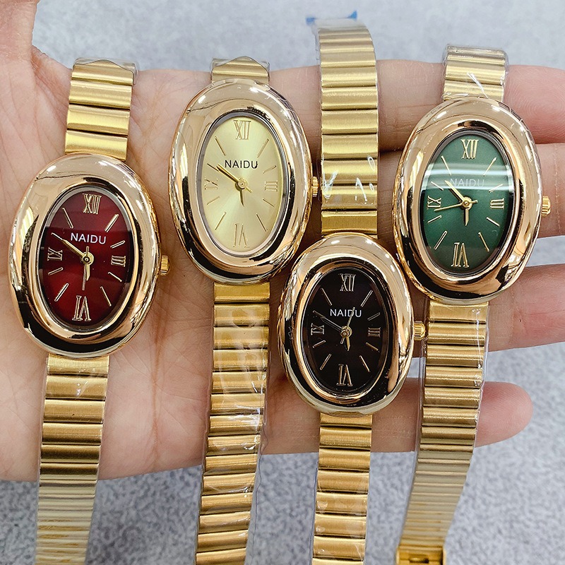Reloj de cuarzo ovalado dorado - Lux Watch reseña y precio