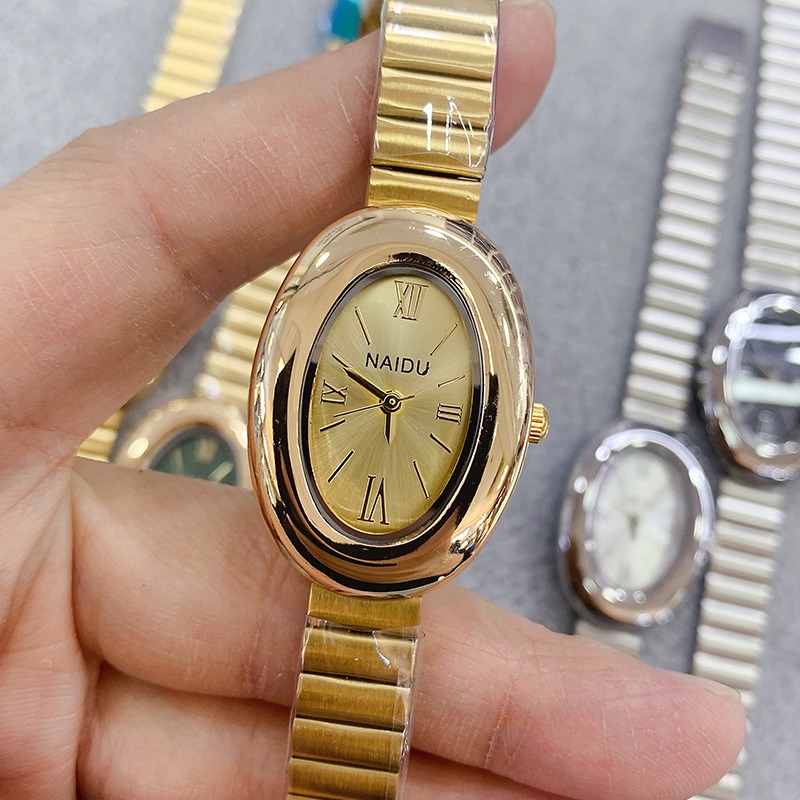 Reloj de cuarzo ovalado dorado - Lux Watch reseña y precio