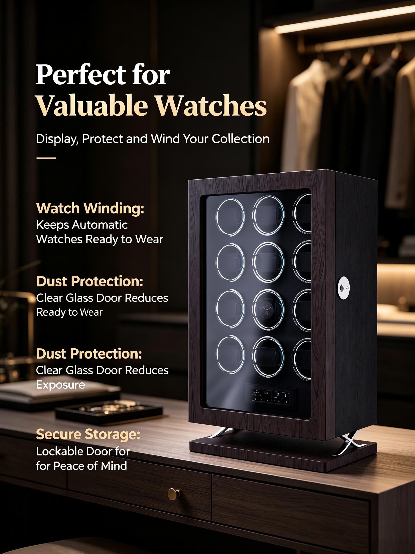 IBBETON Caja de Carga para Rel - Luxury Watch Winder Box reseña y precio