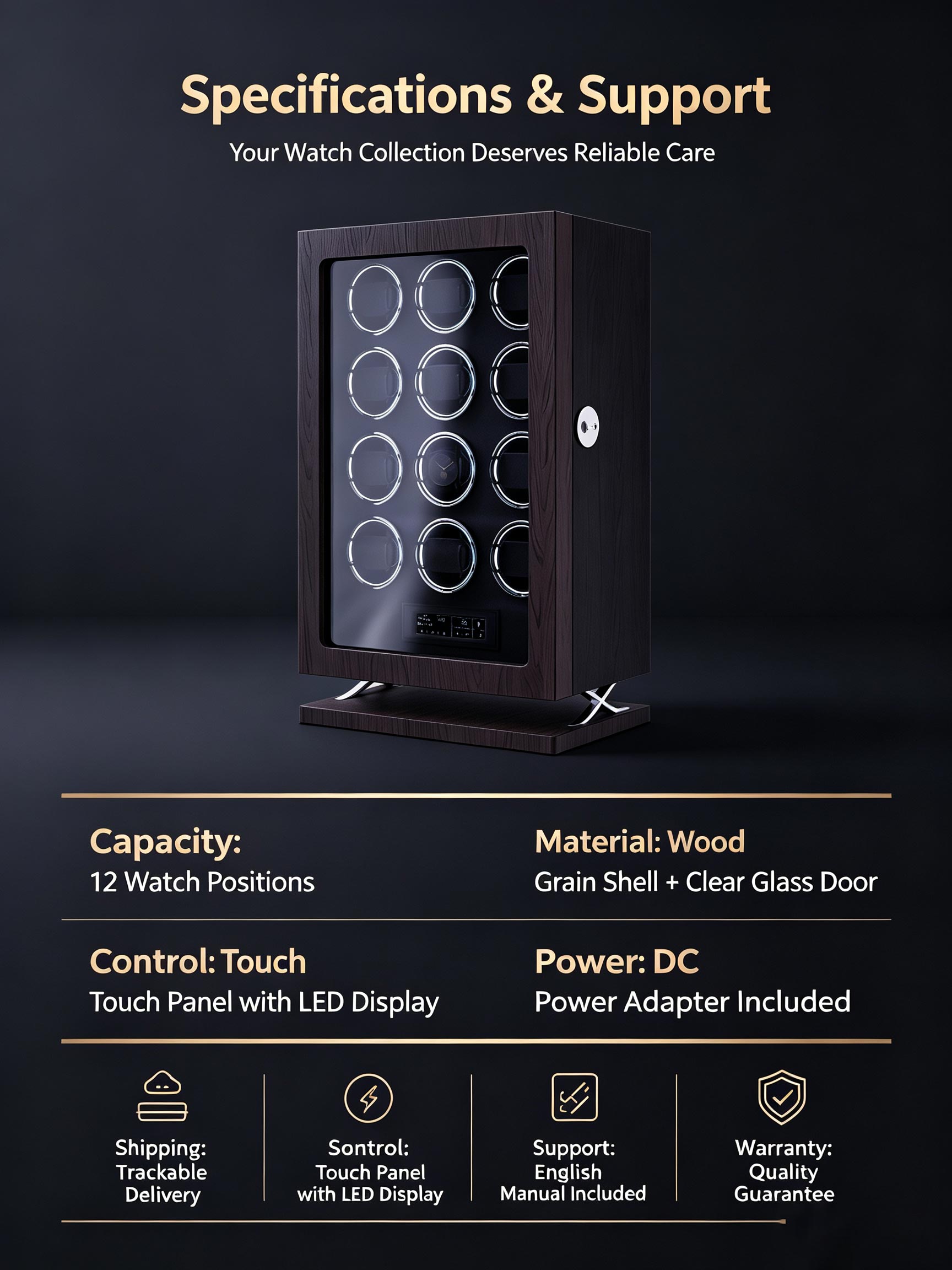 IBBETON Caja de Carga para Rel - Luxury Watch Winder Box reseña y precio