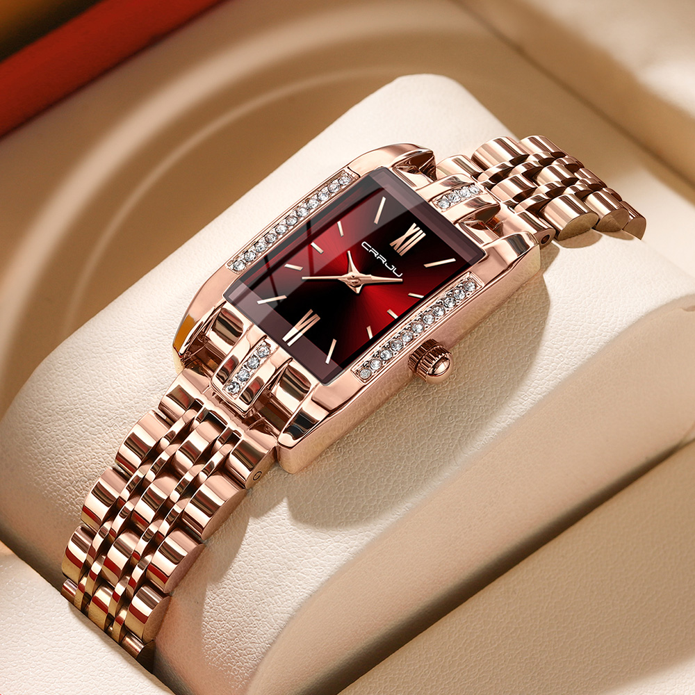 Reloj cuadrado de lujo CRRJU p - Lux Watch reseña y precio