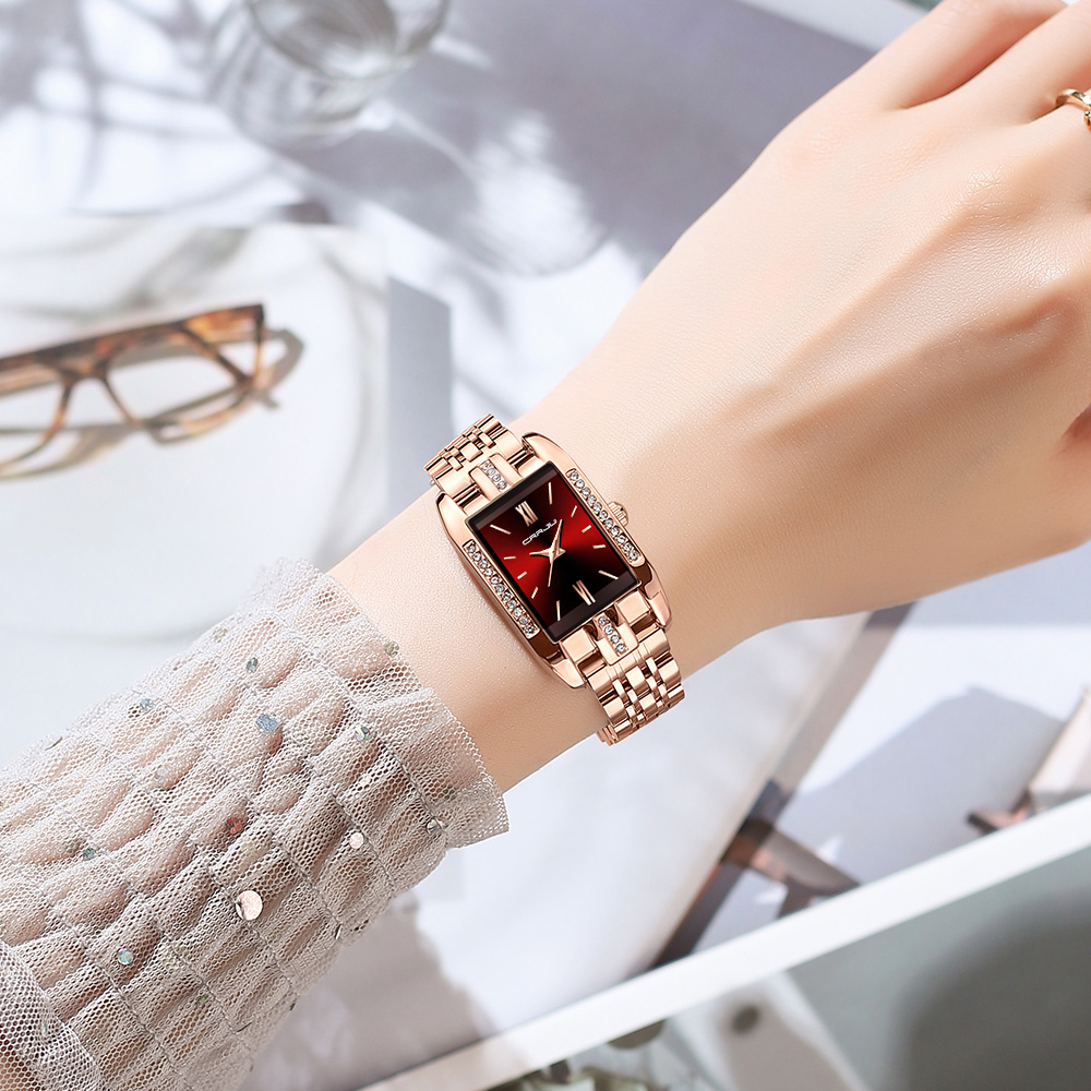 Reloj cuadrado de lujo CRRJU p - Lux Watch reseña y precio