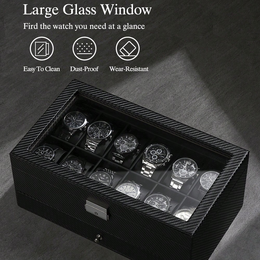 Caja de Relojes de Cuero con 1 - Luxury Watch Tier reseña y precio